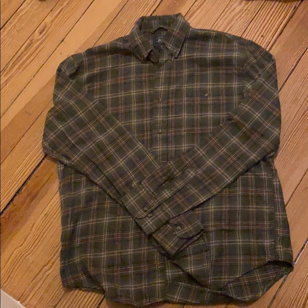 Long sleeve plaid flannel button down